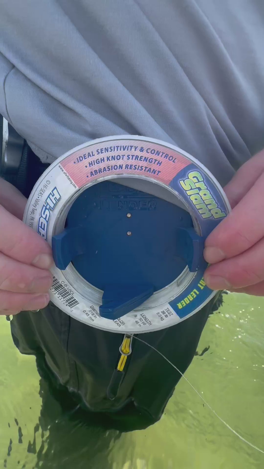 Leader Lender™ – Fishing Leader Holder with Built-In Cutter